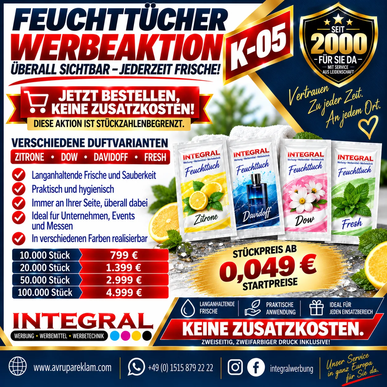 K-05 Feuchttücher Werbeaktion
