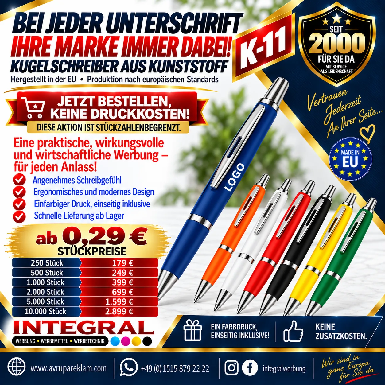 K-11 Kugelschreiber aus Kunststoff